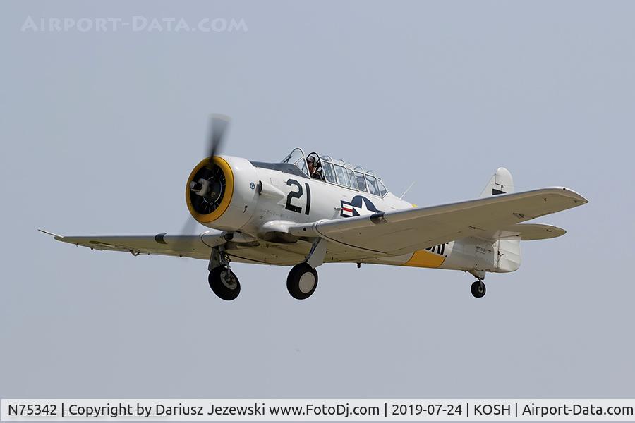 N75342, 1956 North American AT-6D Texan C/N 42-44641, North American AT-6D Texan  C/N 42-44641, N75342