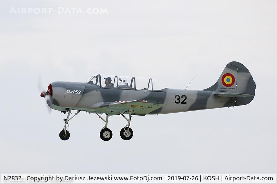 N2832, 1986 Yakovlev (Aerostar) Yak-52 C/N 866411, Yakovlev (Aerostar) Yak-52  C/N 866411, N2832