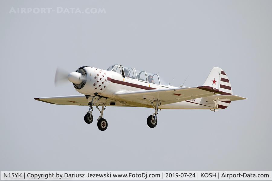 N15YK, 1993 Yakovlev Yak-52 C/N 9311702, Yakovlev Yak-52  C/N 9311702, N15YK