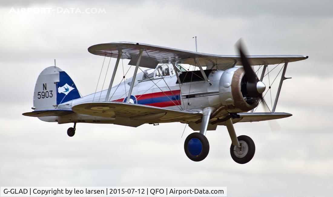 G-GLAD, 1939 Gloster Gladiator Mk2 C/N G5/75751, Duxford 12.7.2015