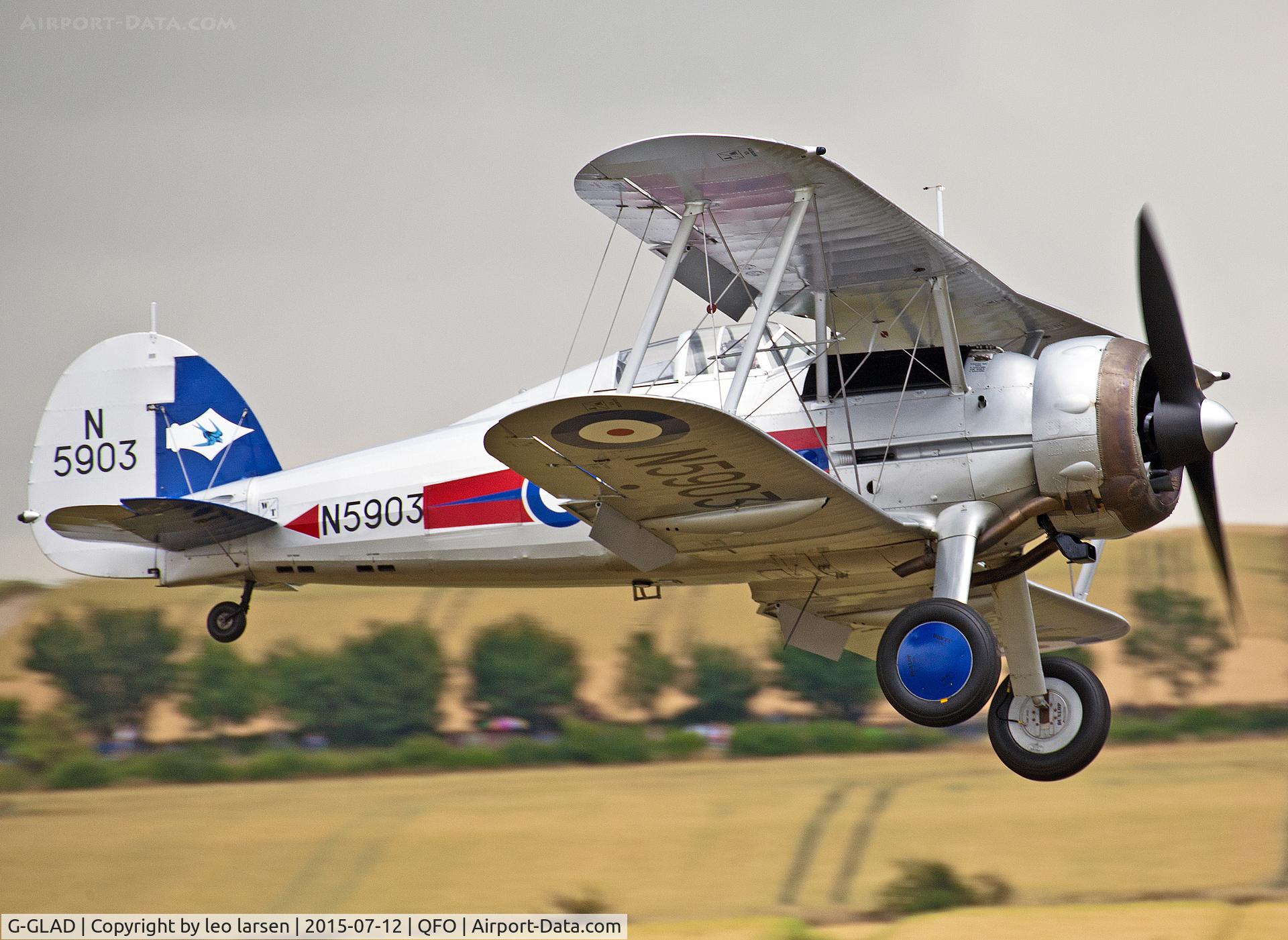G-GLAD, 1939 Gloster Gladiator Mk2 C/N G5/75751, Duxford 12.7.2015