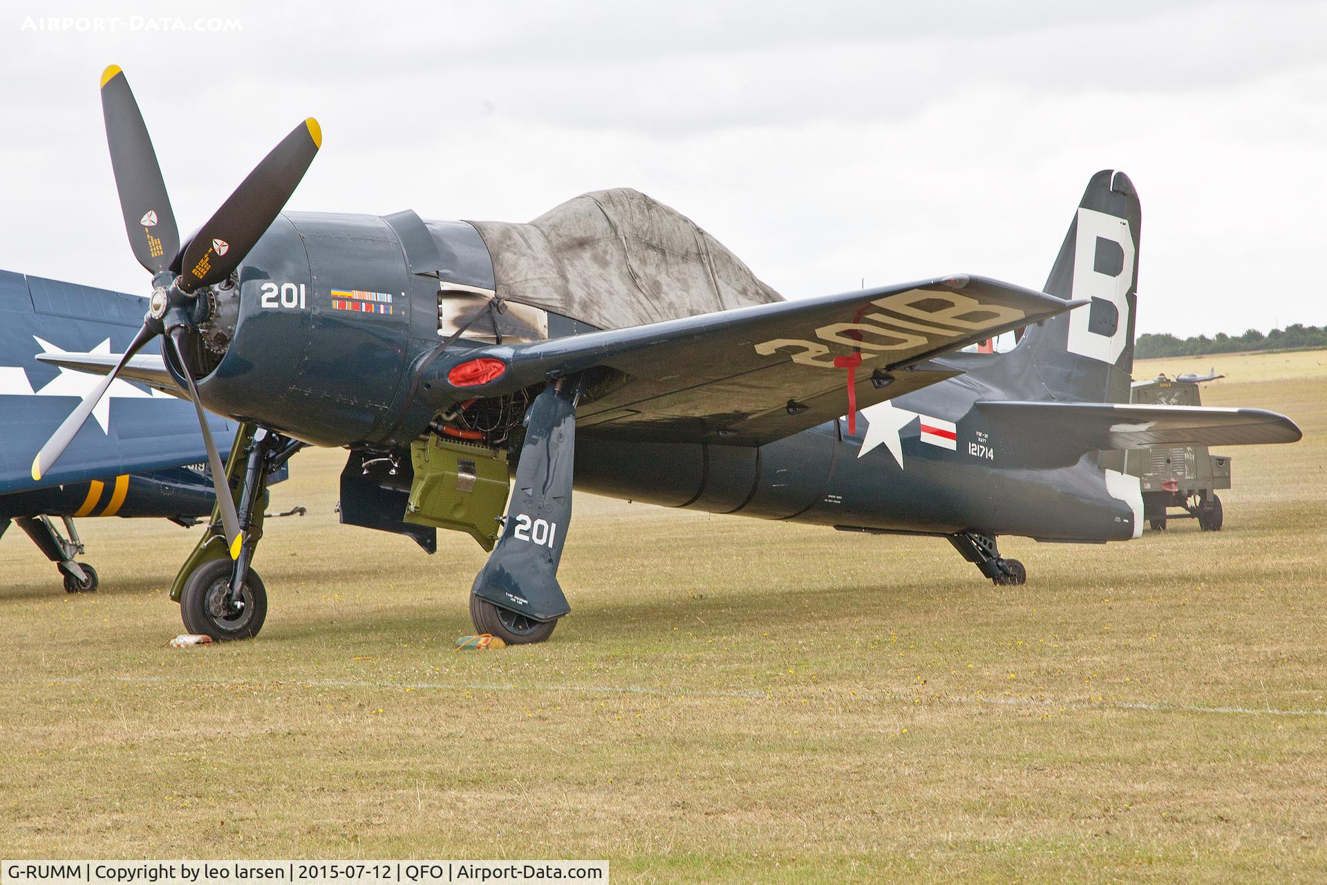 G-RUMM, 1948 Grumman F8F-2 (G58) Bearcat C/N D.1088, Duxford 12.7.2015