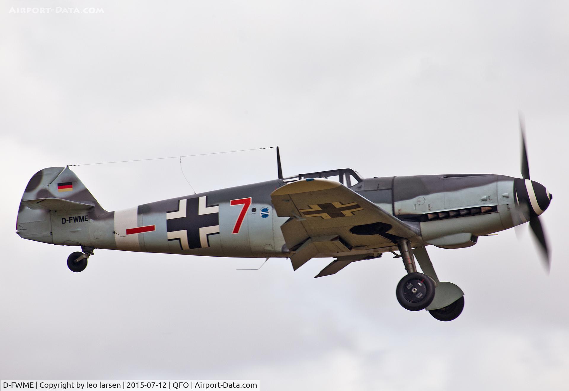 D-FWME, Messerschmitt Bf-109G-4 C/N 0139, Duxford 12.7.2015