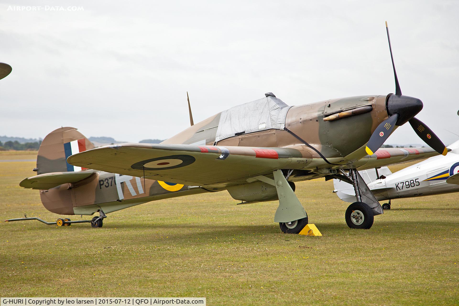 G-HURI, 1942 Hawker (CCF) Hurricane Mk12A C/N 72036, Duxford 12.7.2015