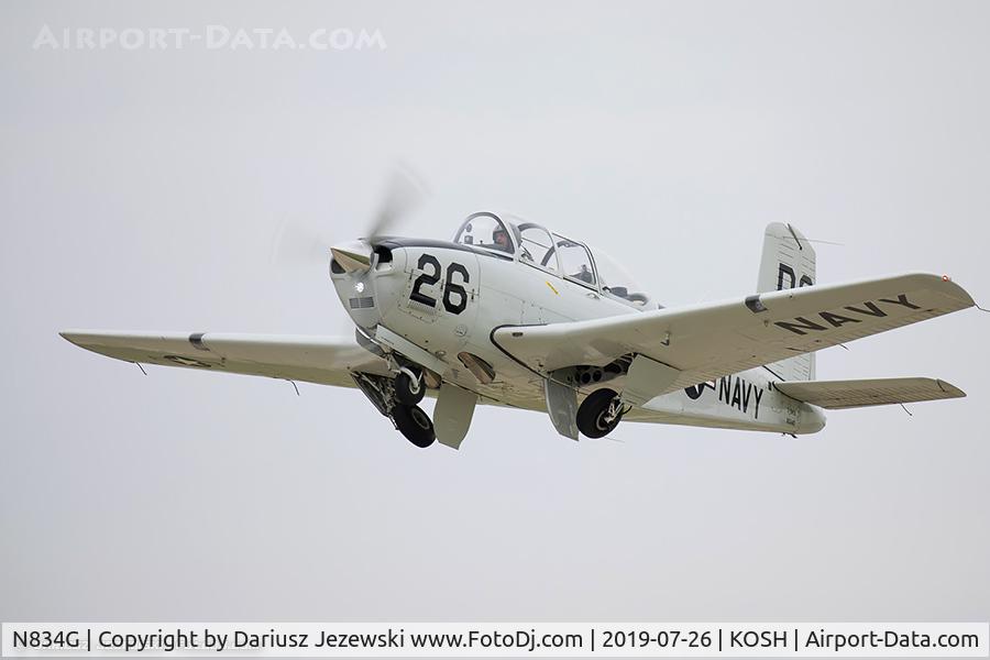 N834G, 1955 Beech (CCF) T-34A (A45) Mentor C/N CCF34-95, Beech A45 (T-34A) Mentor  C/N CCF34-95, N834G