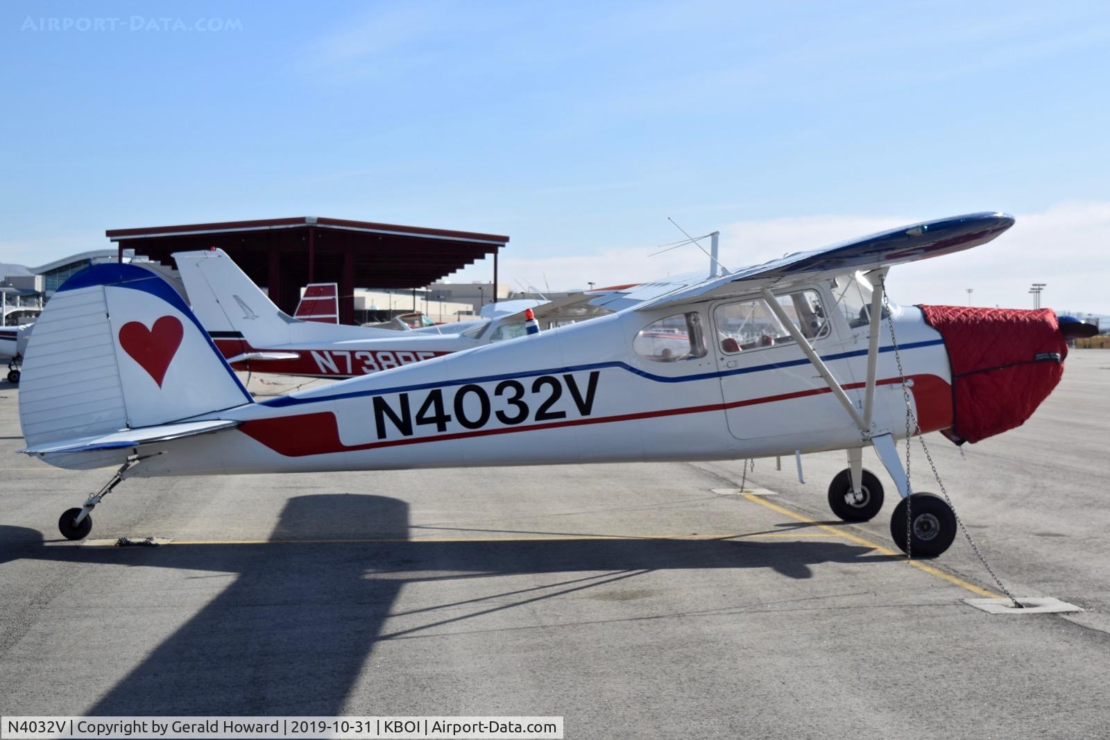 N4032V, 1948 Cessna 170 C/N 18351, Parked on the north GA ramp.