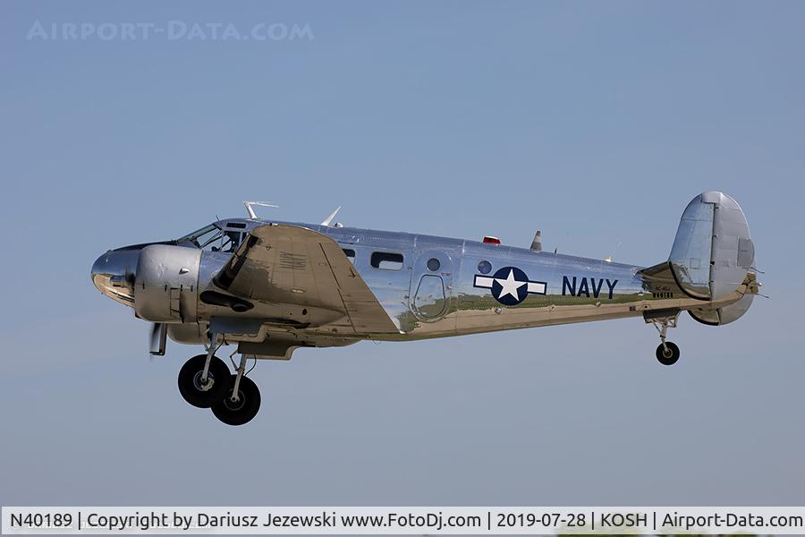 N40189, 1943 Beech RC-45J Expeditor C/N 5523, Beech RC-45J Expeditor  C/N 51218, N40189