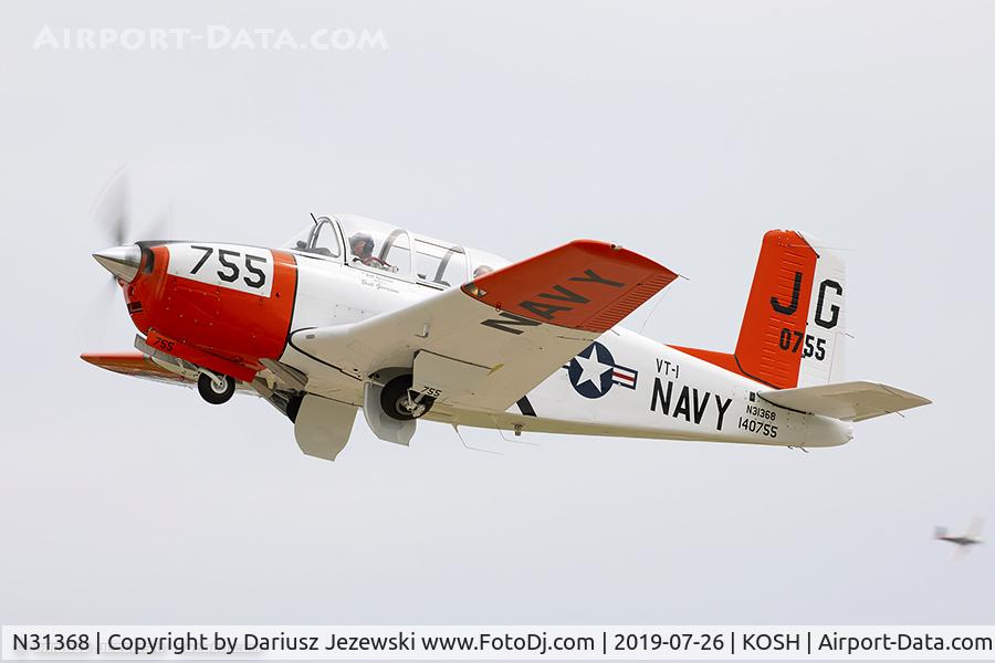 N31368, 1955 Beech T-34B Mentor C/N 140755, Beech A45 (T-34A) Mentor  C/N 140755, N31368
