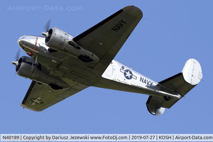 N40189, 1943 Beech RC-45J Expeditor C/N 5523, Beech RC-45J Expeditor  C/N 51218, N40189