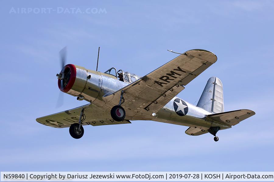 N59840, 1946 Consolidated Vultee BT-13B (SNV-2) C/N 2459, Consolidated Vultee BT-13B (SNV-2) Valiant  C/N 2459, N59840