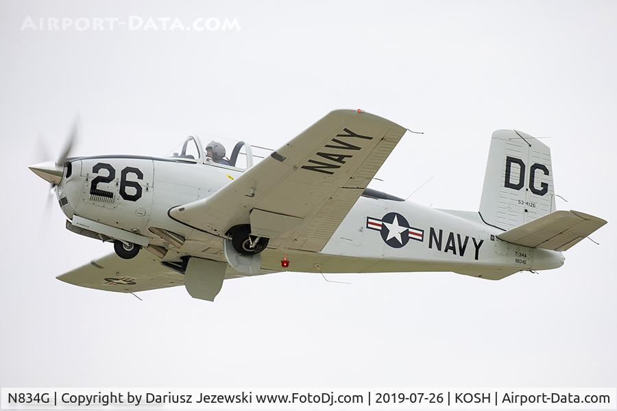 N834G, 1955 Beech (CCF) T-34A (A45) Mentor C/N CCF34-95, Beech A45 (T-34A) Mentor  C/N CCF34-95, N834G