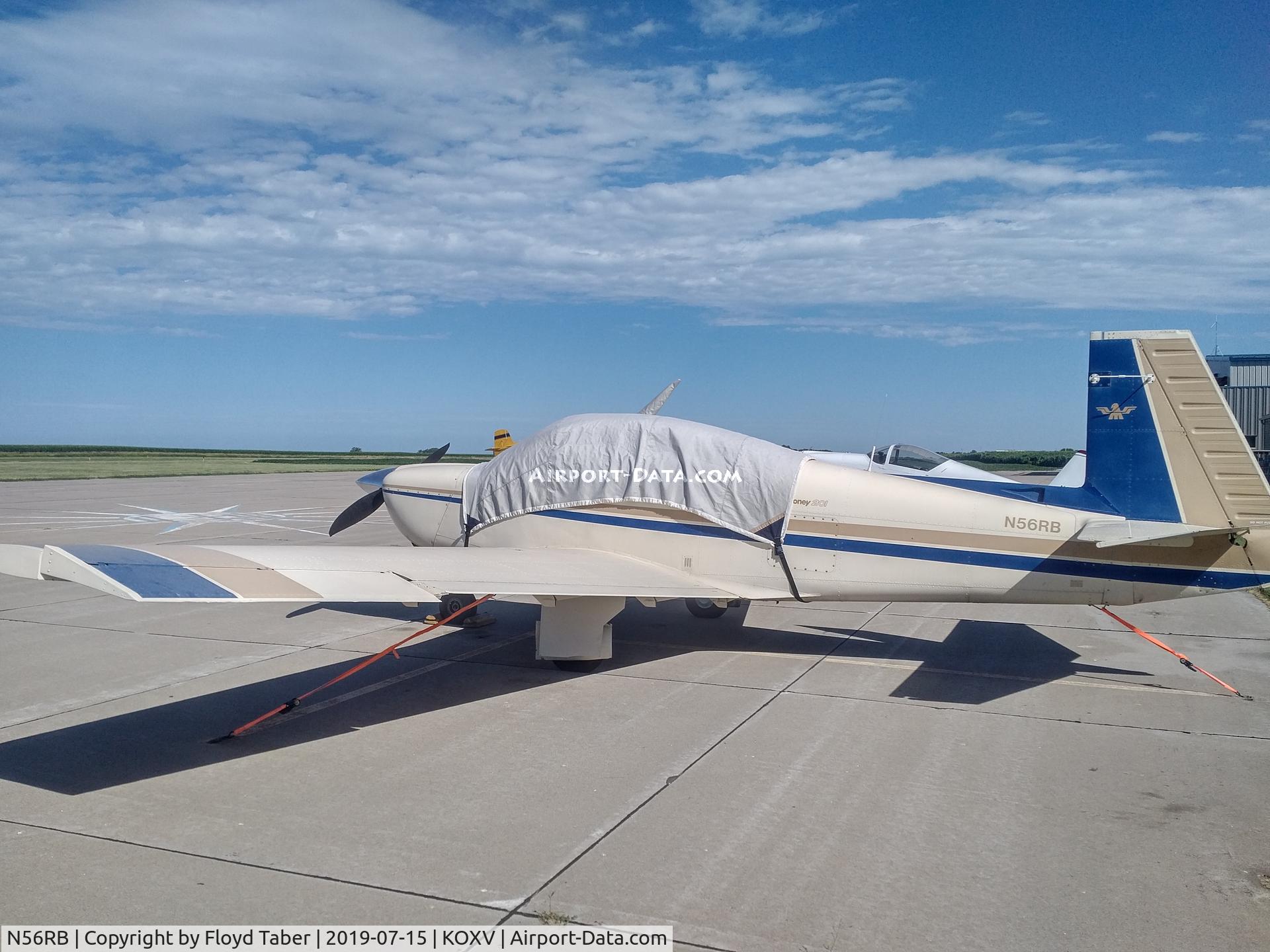 N56RB, 1979 Mooney M20J 201 C/N 24-0777, Ramp at Knoxville Municipal Airport