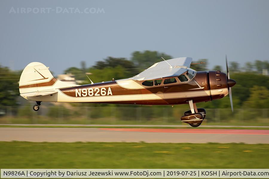 N9826A, 1950 Cessna 195 C/N 7505, Cessna 195Businessliner  C/N 7505, N9826A