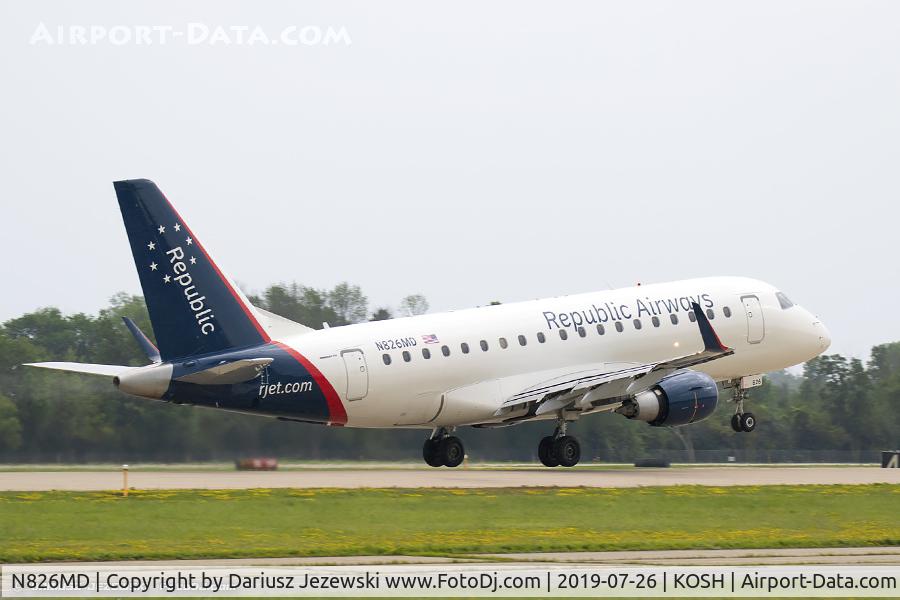 N826MD, 2005 Embraer 170SU (ERJ-170-100SU) C/N 17000046, Embraer 170SU (ERJ-170-100SU) - Midwest Airlines (Republic Airlines)   C/N 17000046, N826MD