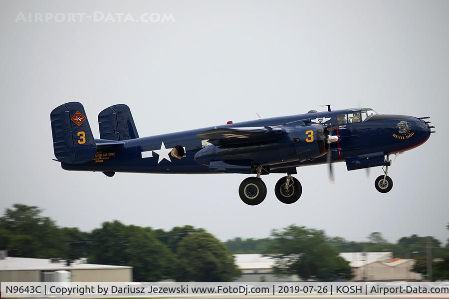 N9643C, 1944 North American B-25J Mitchell Mitchell C/N 108-47512, North American B-25J Mitchell 