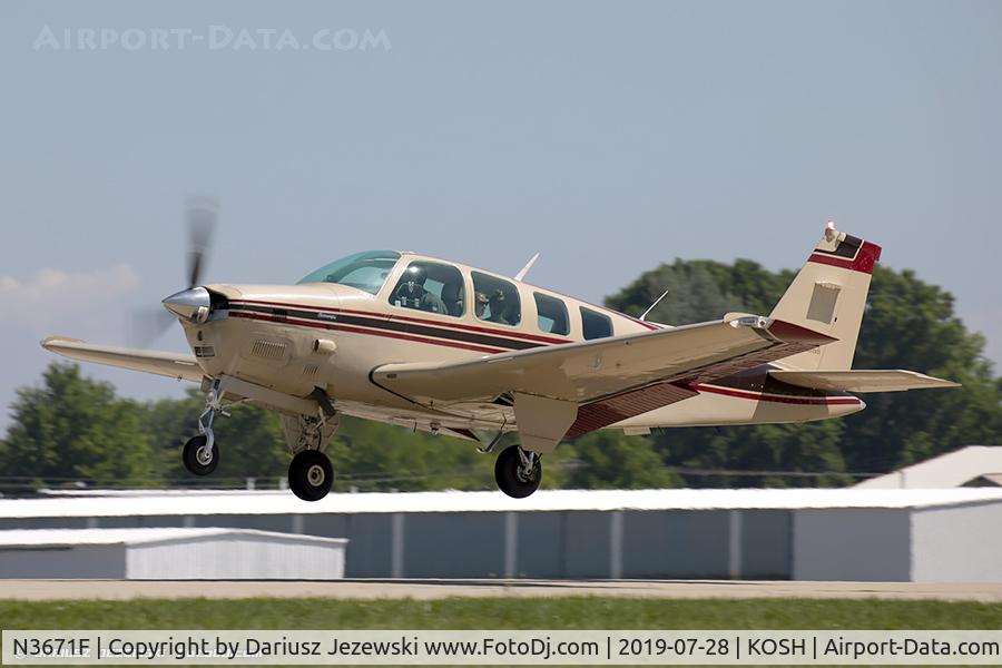N3671F, 1980 Beech A36TC Bonanza 36 C/N EA-94, Beech A36TC Bonanza 36  C/N EA-94, N3671F
