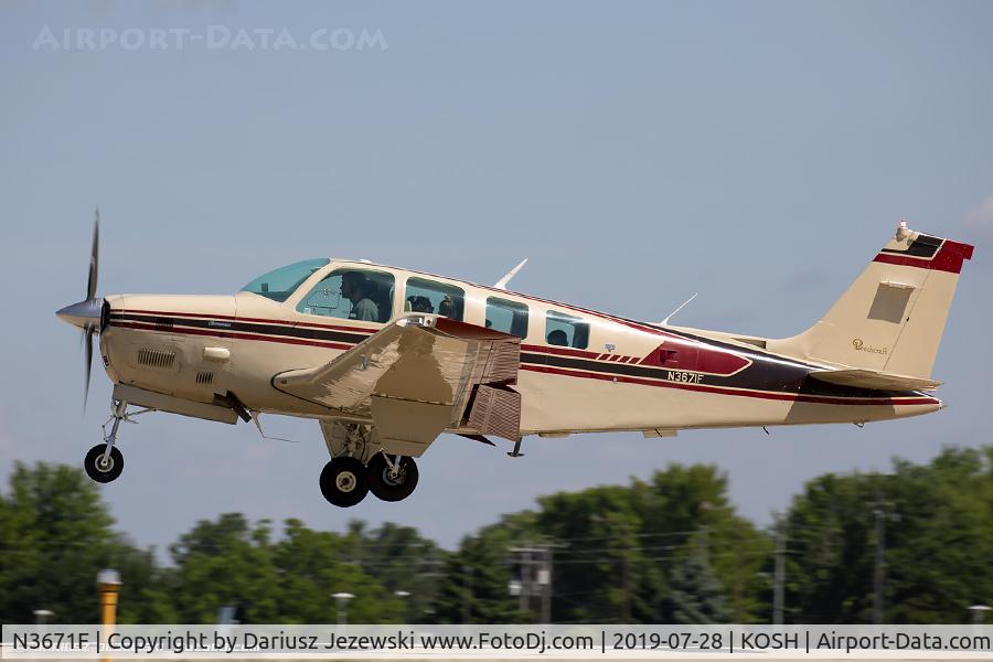 N3671F, 1980 Beech A36TC Bonanza 36 C/N EA-94, Beech A36TC Bonanza 36  C/N EA-94, N3671F