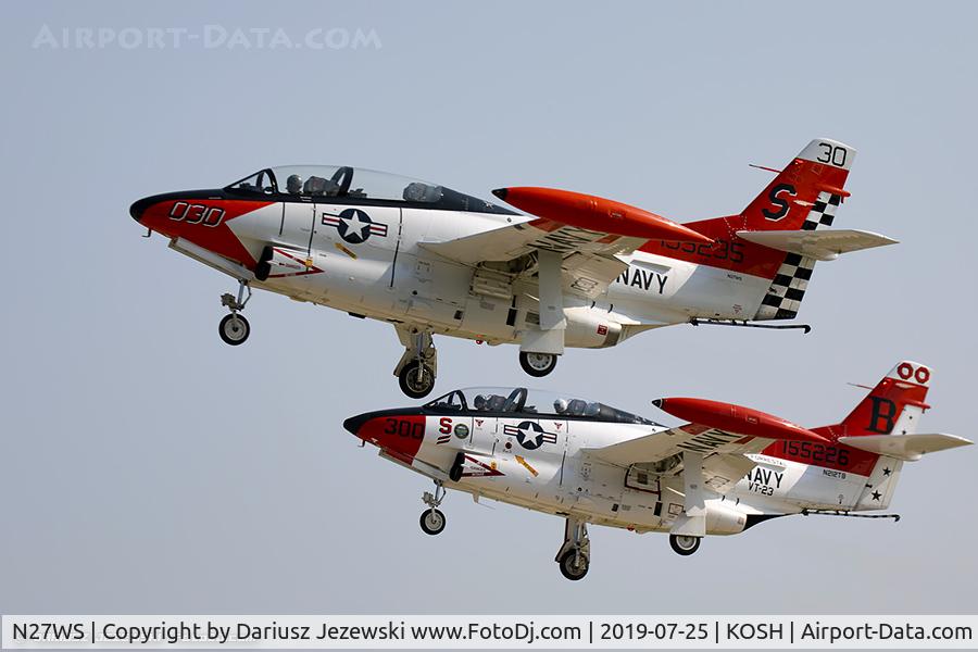 N27WS, North American T-2B Buckeye C/N 310-30, Sanders T-2B Buckeye  C/N 1155235, N27WS