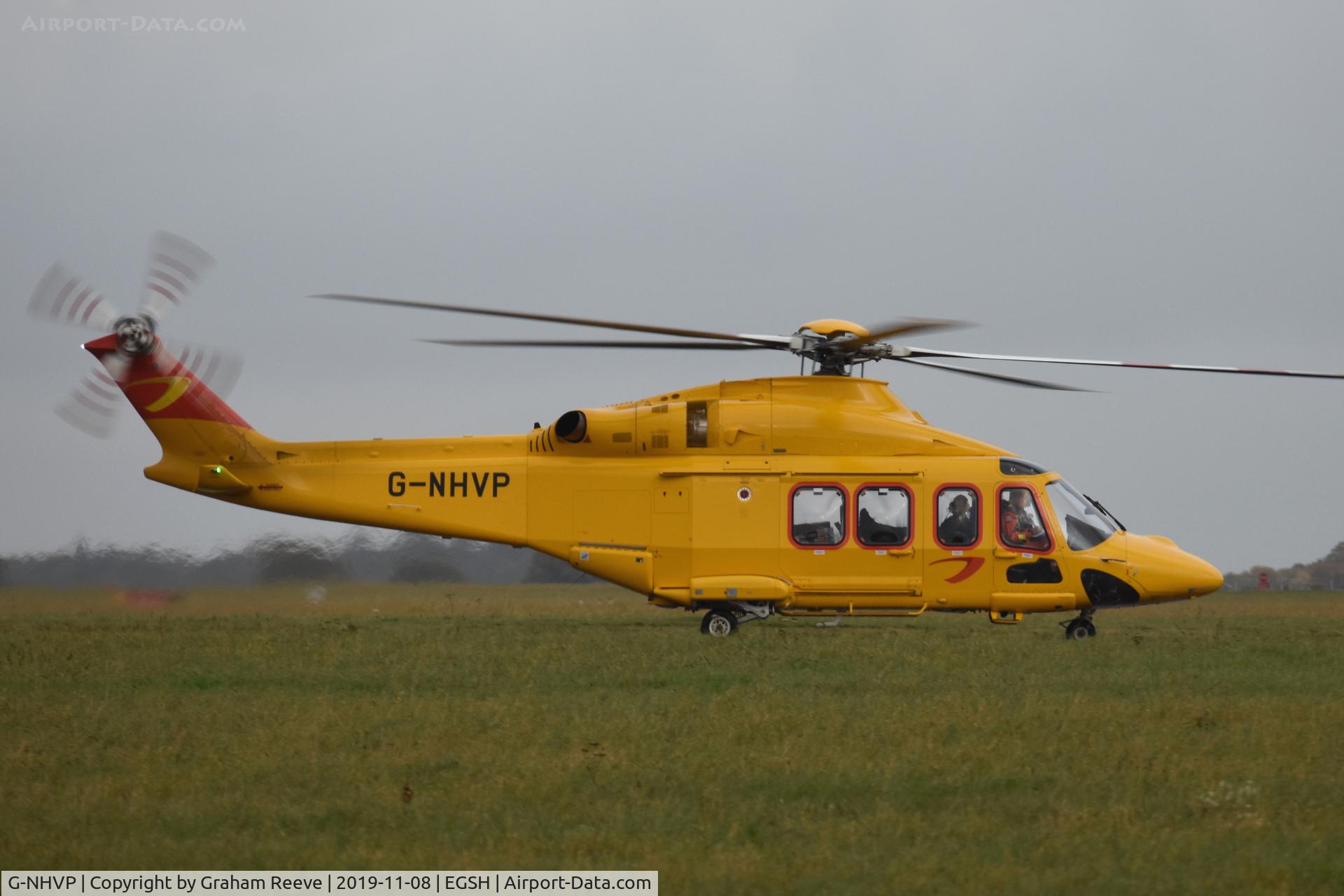G-NHVP, 2018 AgustaWestland AW-139 C/N 41513, Just landed at Norwich.
