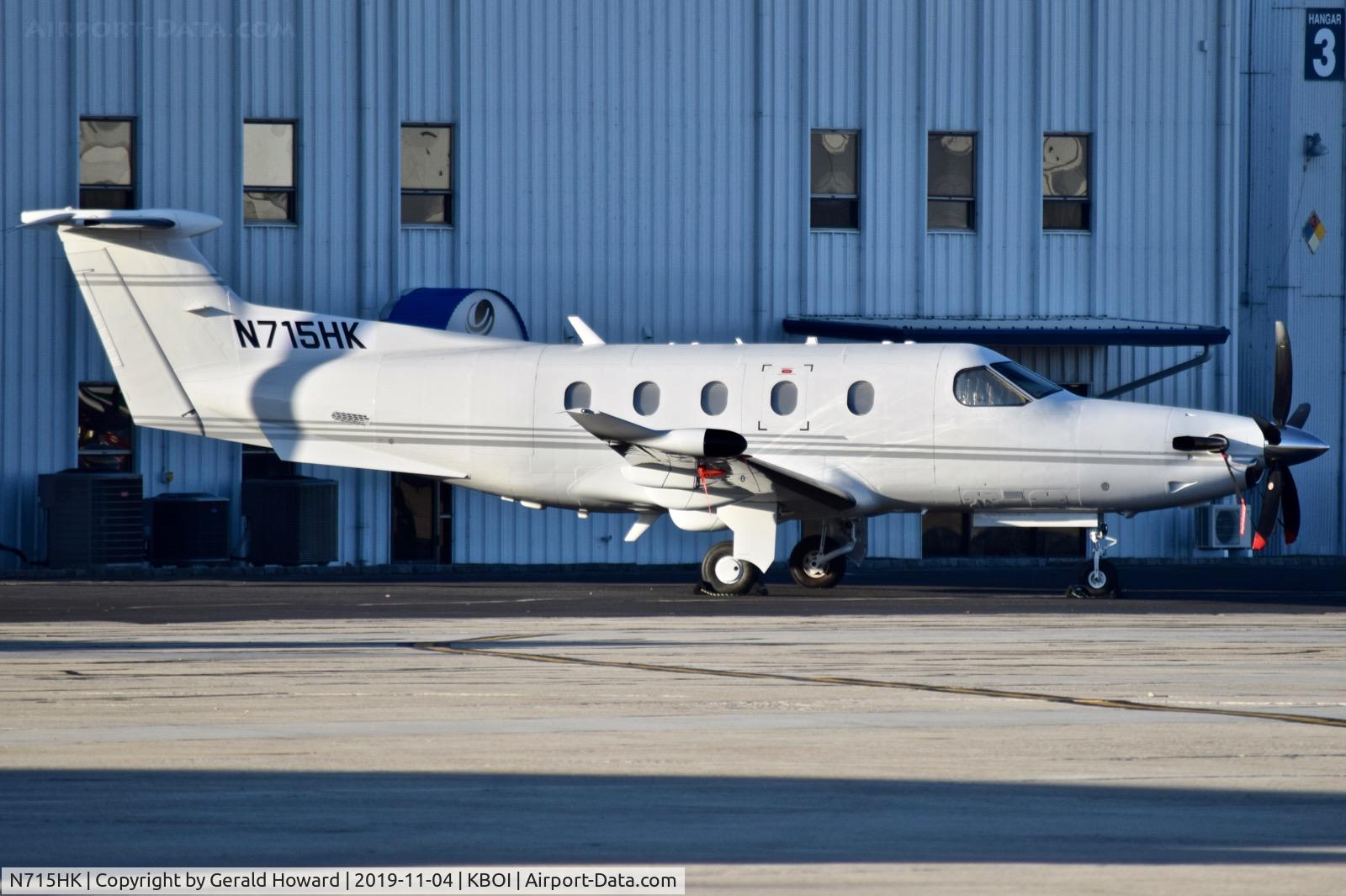 N715HK, 2016 Pilatus PC-12/47E C/N 1675, Parked on south GA ramp.