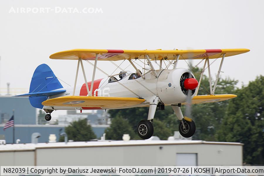 N82039, 1941 Boeing A75N1(PT17) C/N 75-2907, Boeing A75N1(PT17) Stearman  C/N 75-2907 , N82039