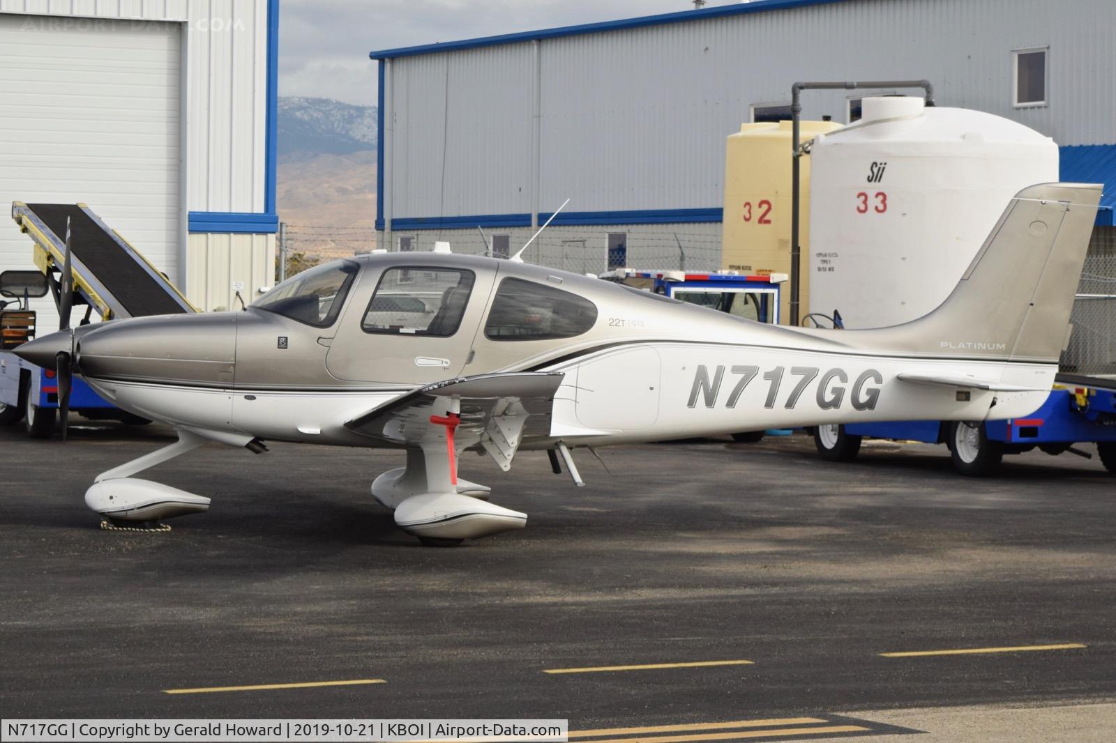 N717GG, Cirrus SR22T C/N 1817, Parked on north GA ramp.