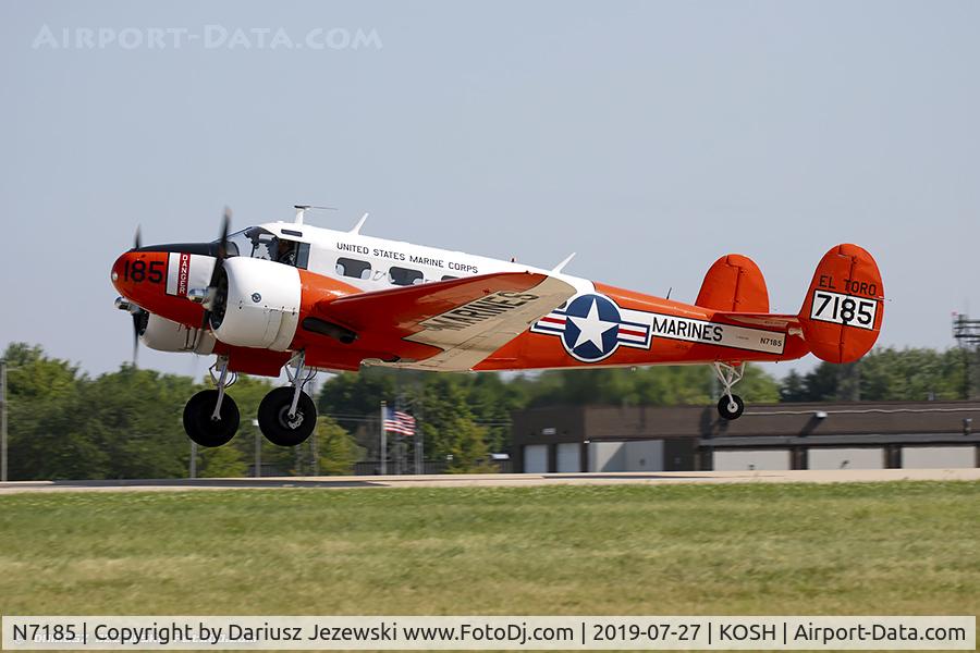 N7185, 1952 Beech Expeditor 3NM (D18S) C/N CA-104, Beech 3NM Twin Beech  C/N CA-104, N7185
