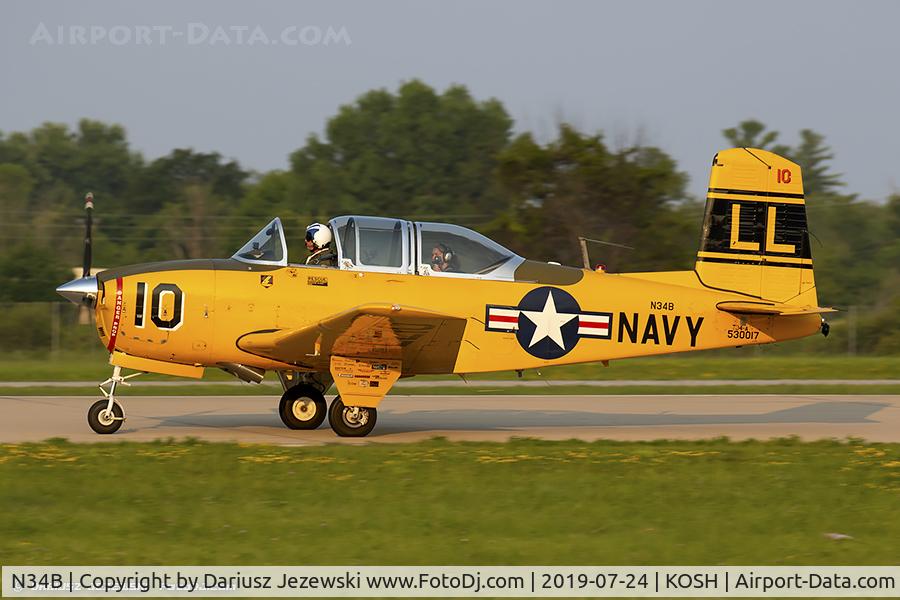 N34B, 1952 Beech B-45 C/N G-17, Beech B45 (T-34A) Mentor  C/N G-17, N34B