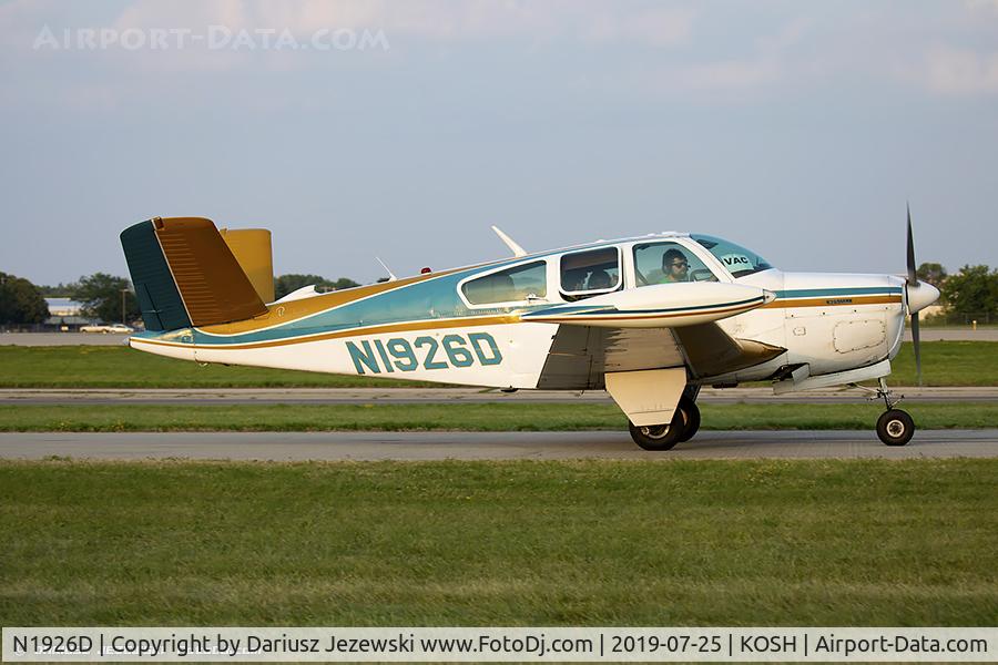 N1926D, 1956 Beech C35 Bonanza Bonanza C/N D-3198, Beech C35 Bonanza  C/N D-3198, N1926D