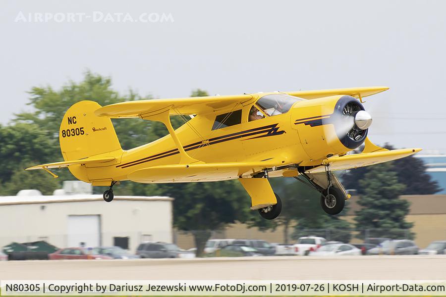 N80305, 1946 Beech G17S C/N B-04, Beech G17S Staggerwing  C/N B-4, NC80305