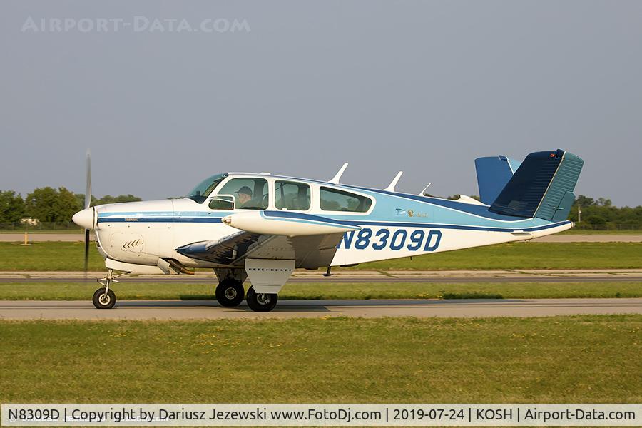 N8309D, 1958 Beech J35 Bonanza C/N D-5428, Beech J35 Bonanza  C/N D-5428, N8309D