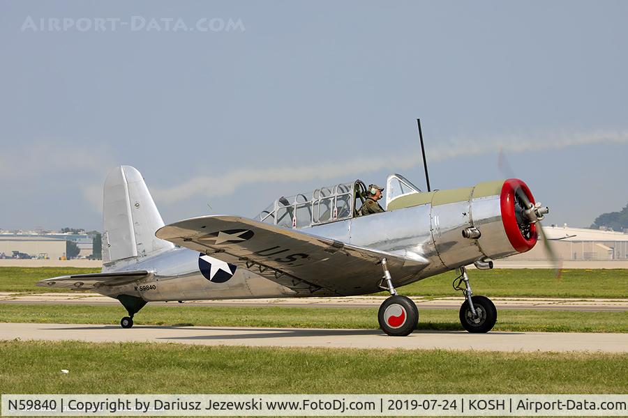N59840, 1946 Consolidated Vultee BT-13B (SNV-2) C/N 2459, Consolidated Vultee BT-13B (SNV-2) Valiant  C/N 2459, N59840