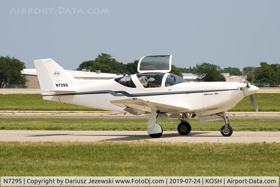 N729S, 1986 Stoddard-Hamilton Glasair RG C/N 455R, Glasair RG  C/N 455R, N729S