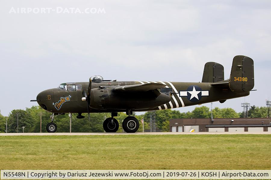 N5548N, 1943 North American B-25H Mitchell C/N 98-21107, North American B-25H Mitchell 