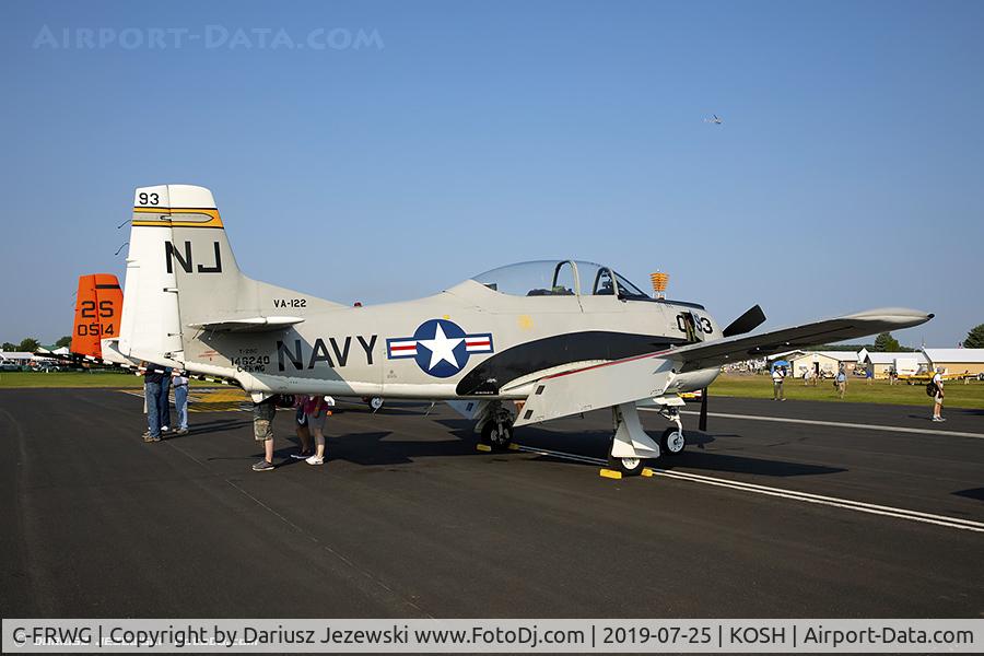 C-FRWG, North American T-28C Trojan C/N 252-3 (146240), Piper PA-15 Vagabond  C/N 15-195, C-FRWG
