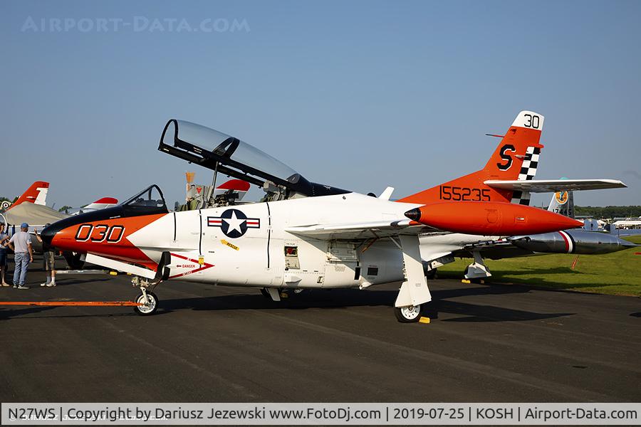 N27WS, North American T-2B Buckeye C/N 310-30, Sanders T-2B Buckeye  C/N 1155235, N27WS