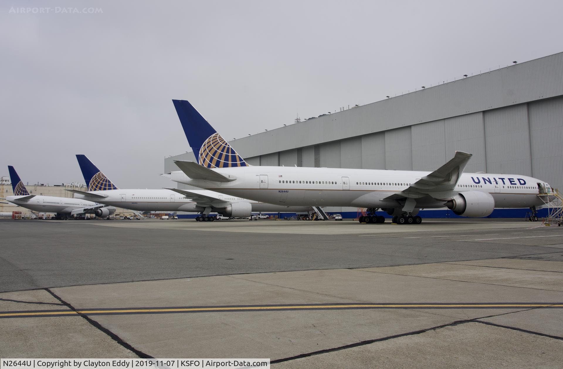 N2644U, 2017 Boeing 777-300/ER C/N 63724, 3 2017 B777-300ER's SFO 2019.