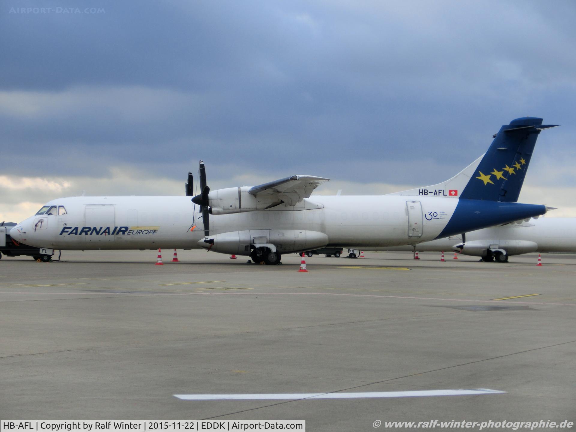 HB-AFL, 1991 ATR 72-202F C/N 222, ATR 72-102F - FAT Farnair Europe '30years'- 222 - HB-AFL - 22.11.2015 - CGN