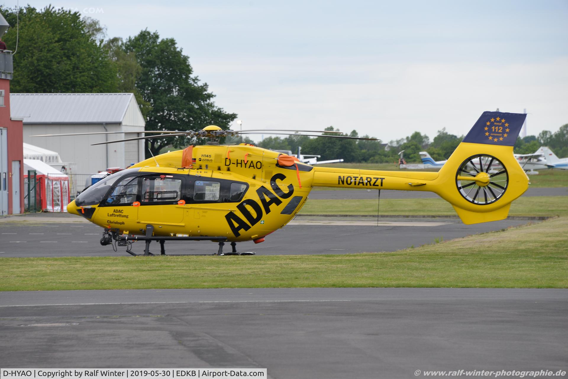 D-HYAO, 2017 Airbus Helicopters H-145 (BK-117D-2) C/N 20163, Airbus Helicopters BK-117 D2 EC-145T2 - ADAC Luftrettung Christoph 26 - 20163 - D-HYAO - 30.05.2019 - EDKB