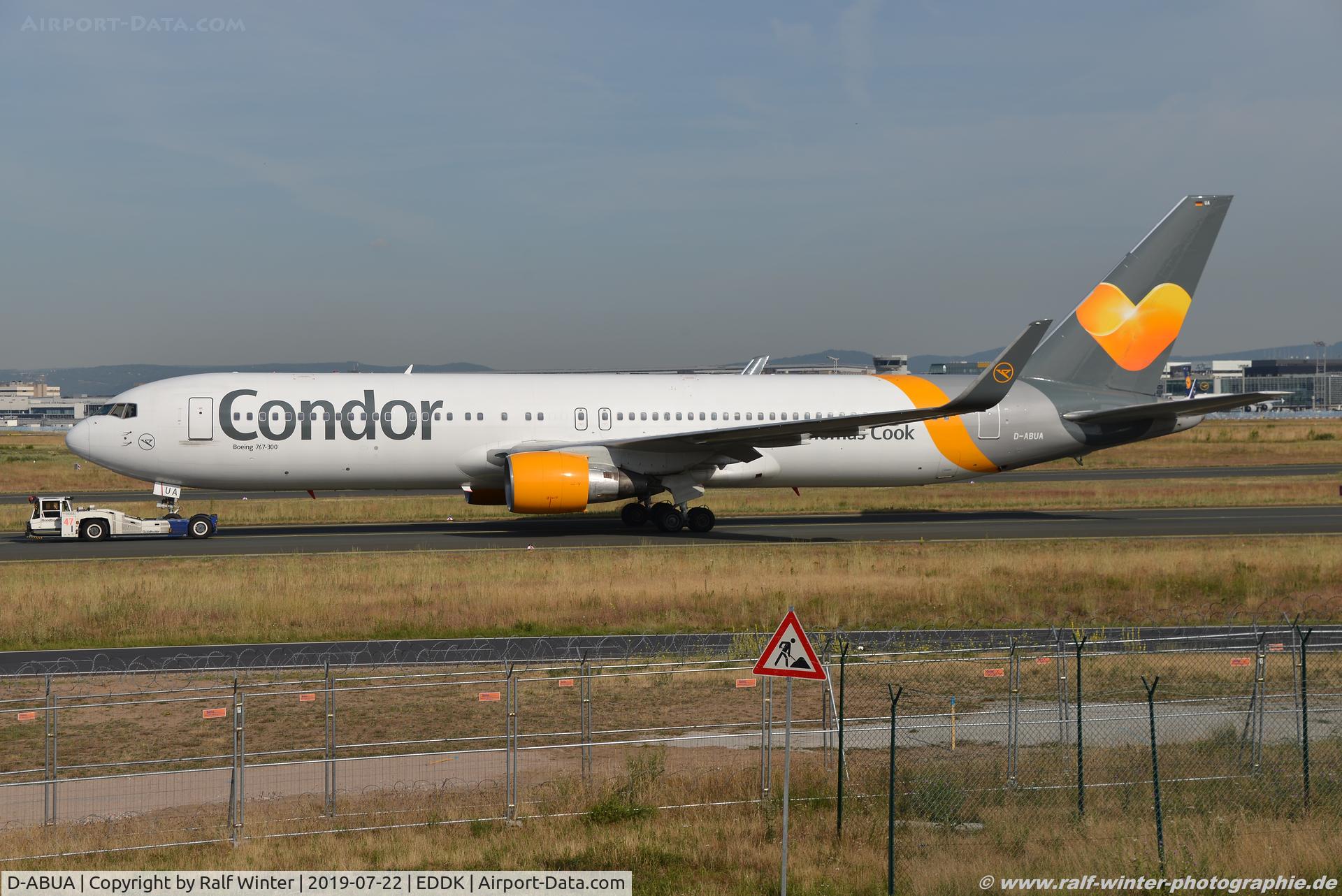 D-ABUA, 1992 Boeing 767-330/ER C/N 26991, Boeing 767-330ER - DE CFG Condor 'Thomas Cook' - 26991 - D-ABUA - 22.07.2019 - CGN