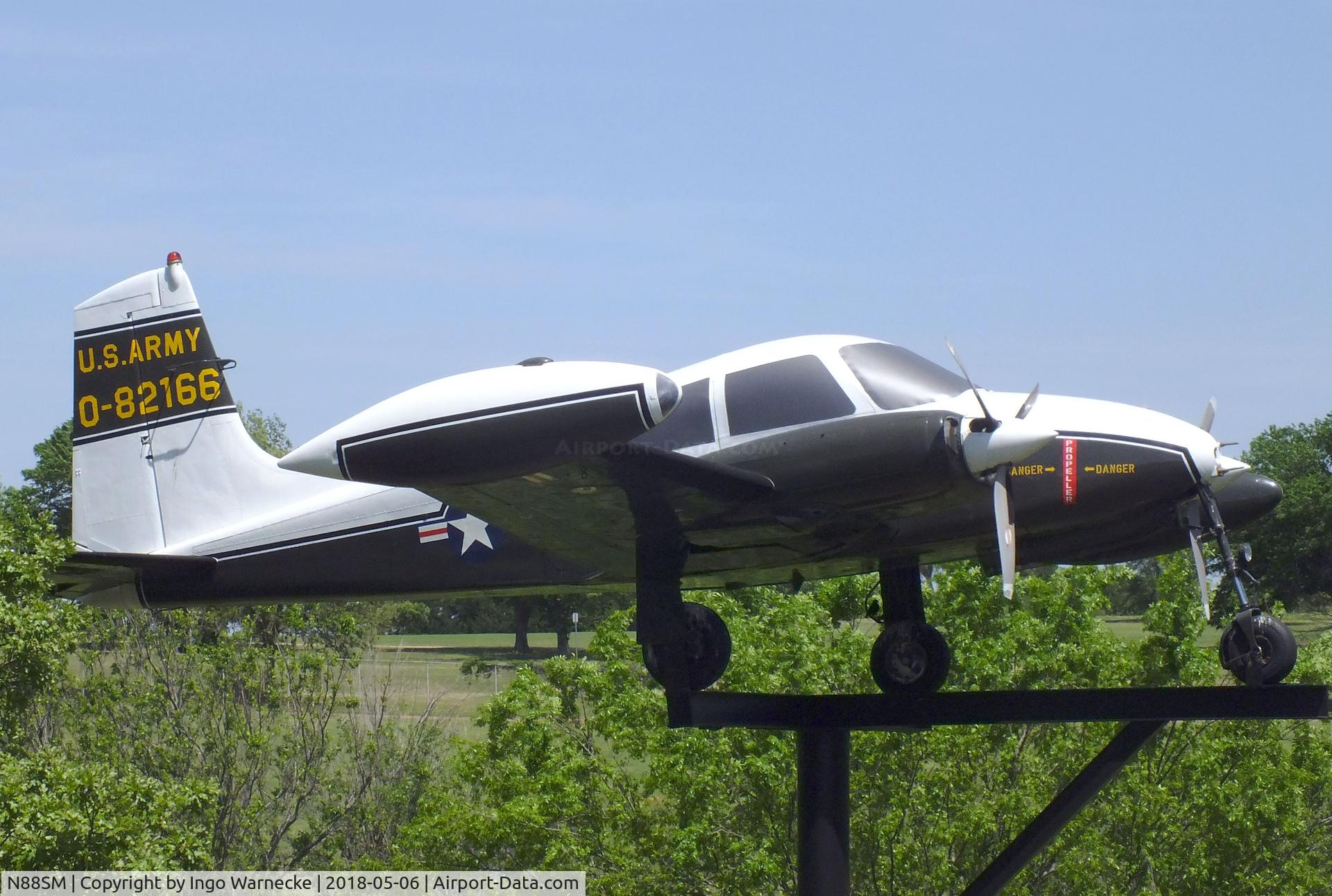 N88SM, 1958 Cessna U-3A Blue Canoe (310A) C/N 38140, Cessna L-27A / U-3A 'Blue Canoe' at the 45th Infantry Division Museum, Oklahoma City OK