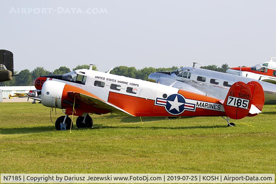 N7185, 1952 Beech Expeditor 3NM (D18S) C/N CA-104, Beech 3NM Twin Beech  C/N CA-104, N7185