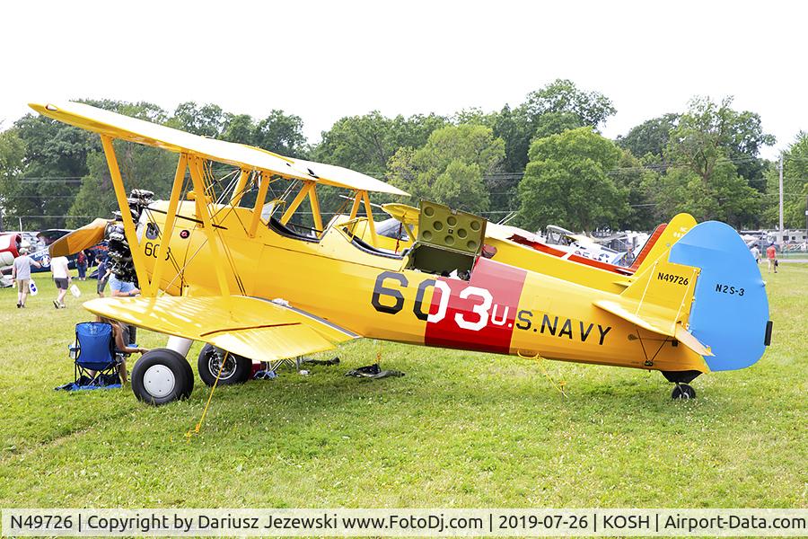 N49726, 1942 Boeing A75N1(PT17) C/N 75-4573, Boeing A75N1(PT17) Stearman  C/N 75-4573, N49726