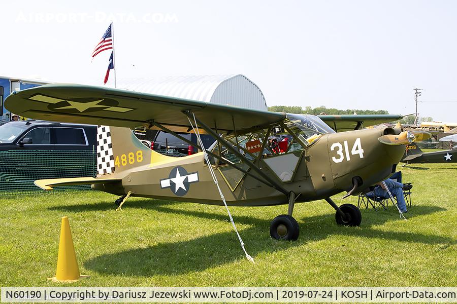 N60190, 1945 Stinson L-5 Sentinel C/N 76-91, Stinson L-5 Sentinel  C/N 76-91, N60190