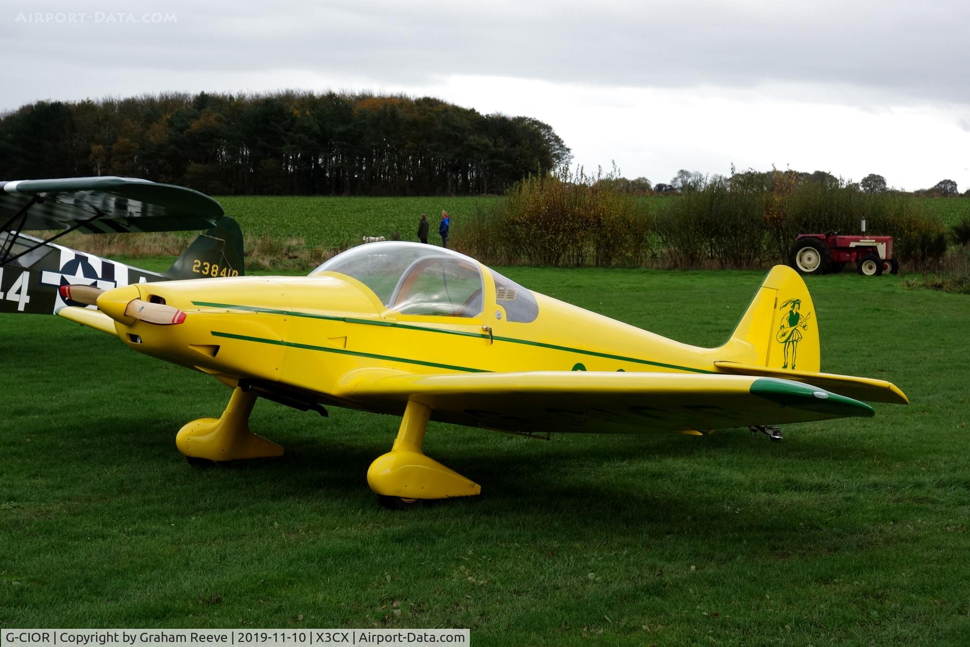 G-CIOR, 2015 Nicollier HN-700 Menestrel II C/N LAA 217-15169, Parked at Northrepps.