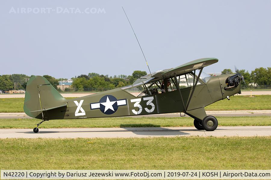 N42220, 1945 Piper J3C-65 Cub Cub C/N 14470, Piper J3C-65 Cub  C/N 14470, N42220