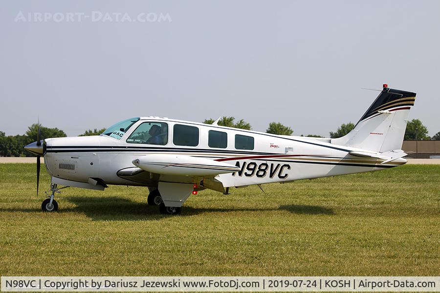 N98VC, 1998 Beech A36 Bonanza 36 C/N E-3170, Raytheon A36 Bonanza  C/N E-3170 , N98VC