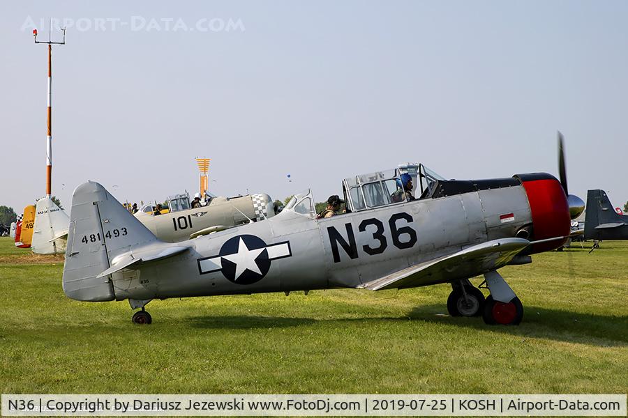 N36, 1944 North American AT-6F Texan C/N 121-42765, North American AT-6D Texan 
