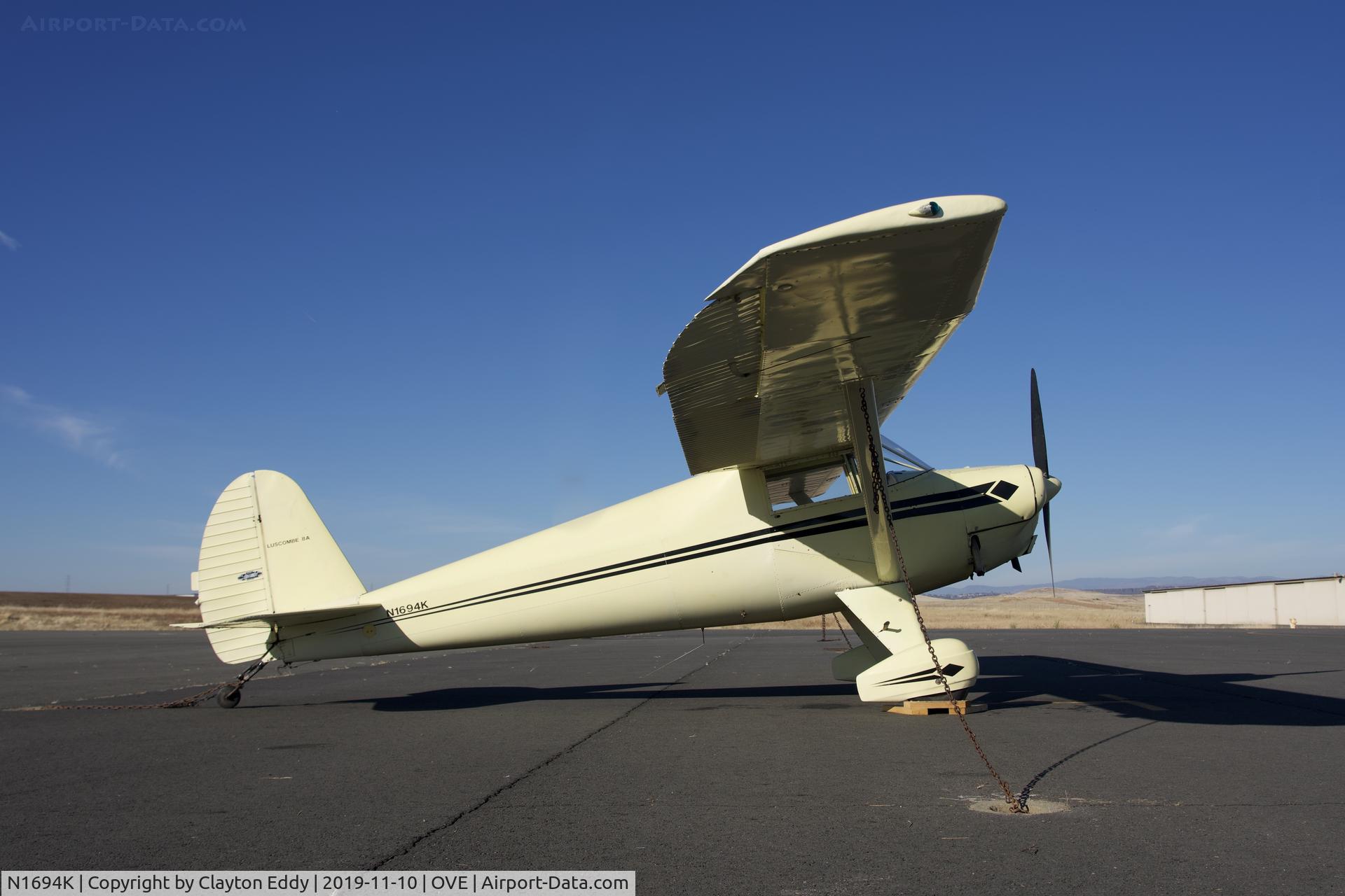 N1694K, 1947 Luscombe 8A C/N 4421, Oroville Airport California 2019.
