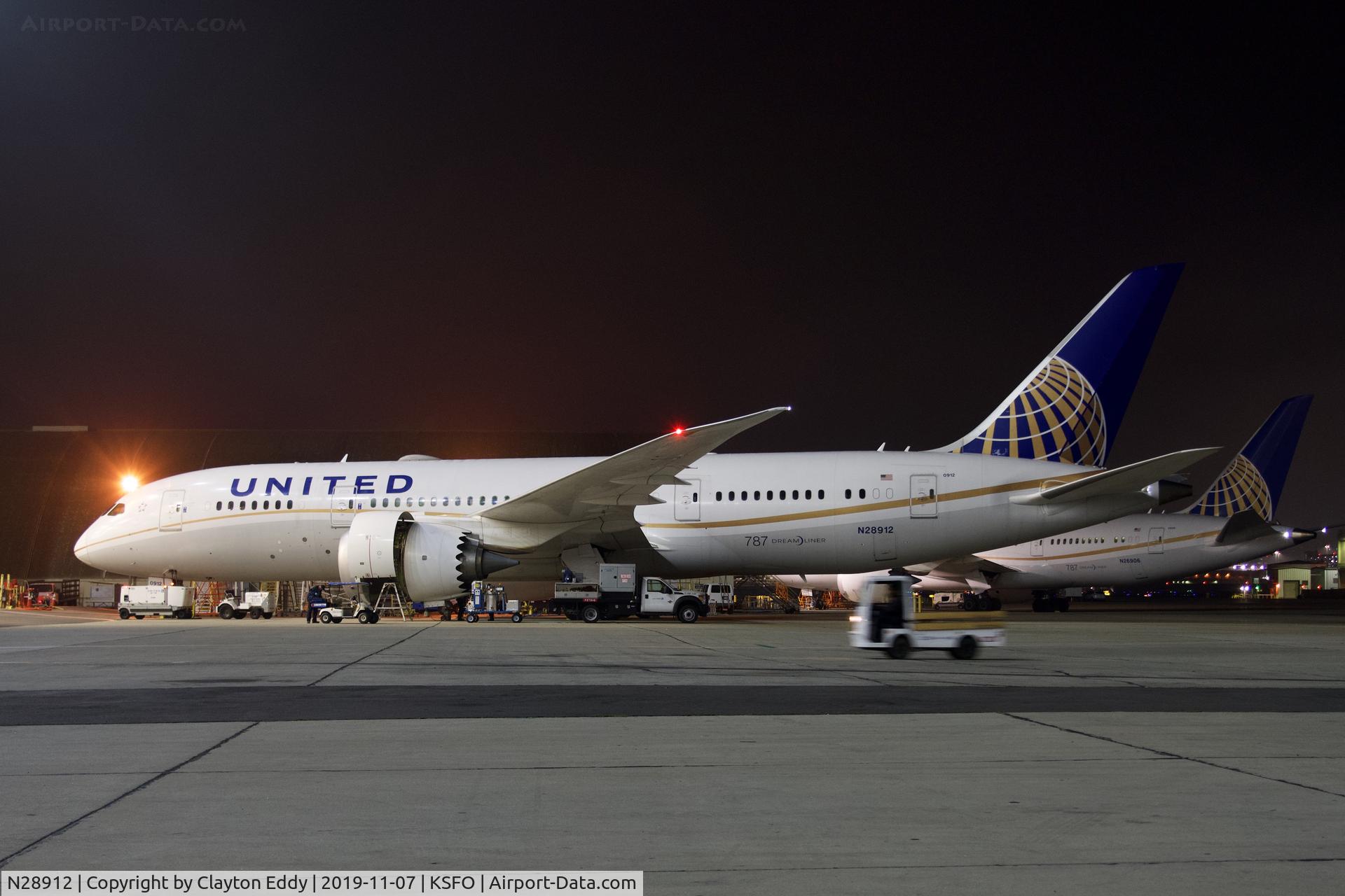 N28912, 2014 Boeing 787-8 Dreamliner C/N 34828, SFO 2019.